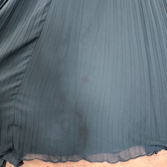 City Chic Womens Honour Pleated  Maxi Dress Plus Size 16 Emerald Green Gown NWT - Picture 6 of 14